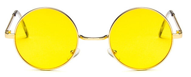 2018  Round sunglasses women red yellow blue