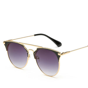 Luxury Vintage Round Sunglasses Women Brand Designer 2018